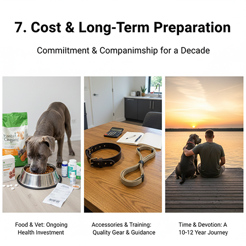 chi phí và sự chuẩn bị lâu dài trước khi nuôi chó ngao ý cane corso