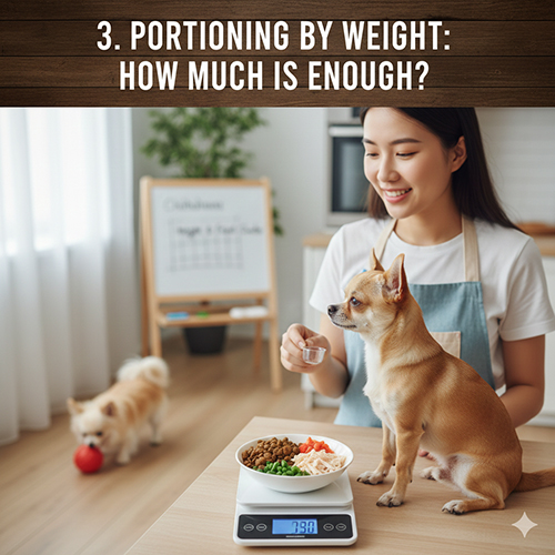 Chia khẩu phần cho chó Chihuahua theo cân nặng với gợi ý lượng ăn mỗi ngày và dấu hiệu ăn thiếu hoặc ăn thừa