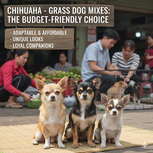 Chó Chihuahua lai chó cỏ phổ biến trên chợ Việt với ngoại hình nhỏ gọn và dễ nuôi