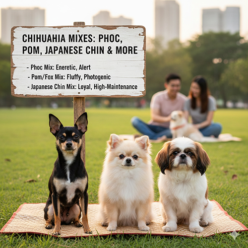 Chó Chihuahua lai phốc, phốc sóc, fox và chó Nhật với ngoại hình nhỏ gọn, lông đa dạng