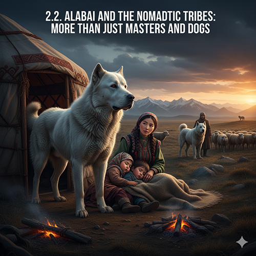 Chó Alabai đứng canh lều du mục và bảo vệ gia đình giữa thảo nguyên Trung Á