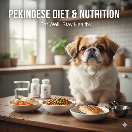 Chó Bắc Kinh với bữa ăn cân đối giúp kiểm soát cân nặng và hạn chế hôi miệng