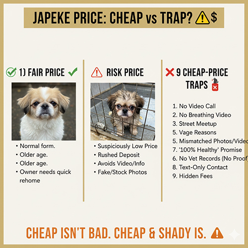 Phân biệt chó Bắc Kinh lai Nhật giá rẻ hợp lý và bẫy giá rẻ