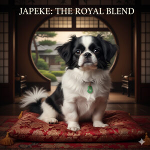 Chó Bắc Kinh lai Nhật Japeke trưởng thành mặt tròn lông xù dễ thương