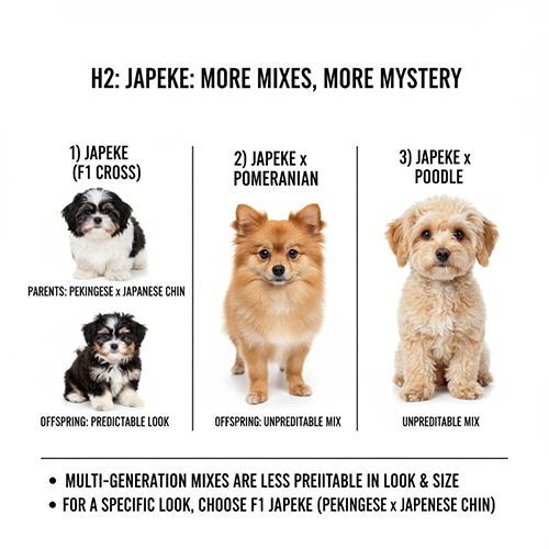 Chó Bắc Kinh lai Nhật lai Phốc Sóc và lai Poodle với ngoại hình khó đoán