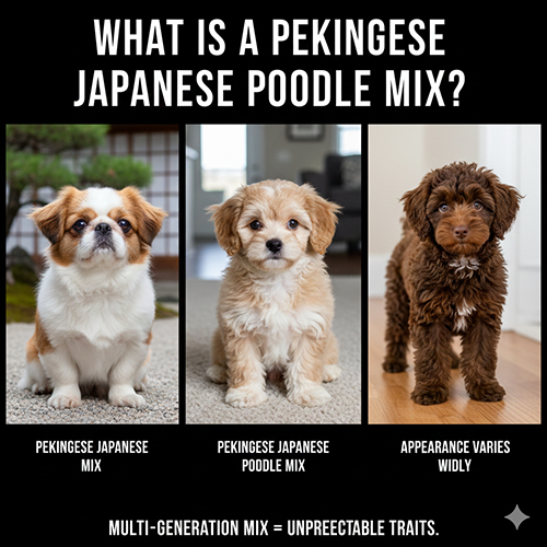 Chó Bắc Kinh lai Nhật lai Poodle với ngoại hình đa dạng qua nhiều đời lai