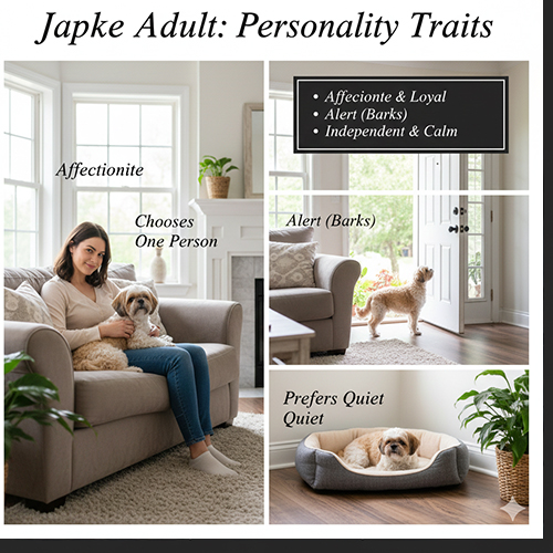 Tính cách chó Bắc Kinh lai Nhật trưởng thành quấn chủ, cảnh giác và thích yên tĩnh