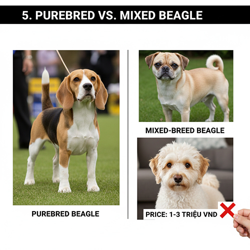 Phân biệt chó Beagle thuần chủng và chó Beagle lai qua ngoại hình giá bán và nguồn mua