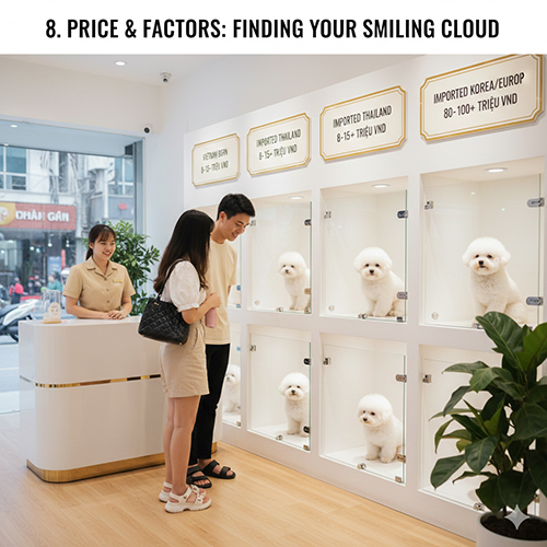 Giá chó Bichon Frise tại Việt Nam và các yếu tố ảnh hưởng