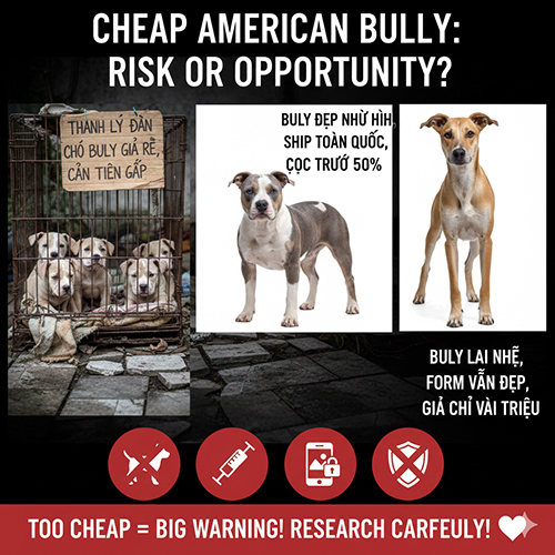 Chó Bully giá rẻ: cơ hội hay rủi ro