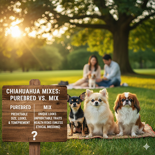 So sánh chó Chihuahua lai và Chihuahua thuần về ngoại hình, tính cách và sức khỏe