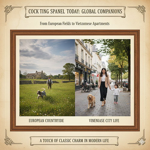 Chó Cocker Spaniel trong cuộc sống hiện đại từ châu Âu đến căn hộ Việt Nam