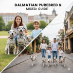 Chó Đốm thuần chủng và chó Đốm lai chó ta đi dạo cùng gia đình