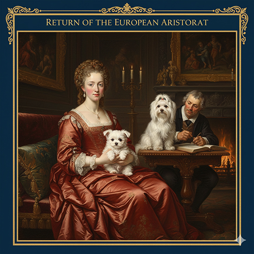 Chó Maltese trong tay quý bà châu Âu thời Trung cổ và Phục hưng