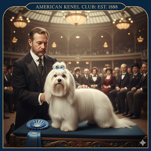 Chó Maltese lông trắng tham gia cuộc thi chó cảnh tại Mỹ