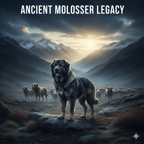 Chó Ngao Nga Caucasian Shepherd khổng lồ giữa đàn chó núi Molosser cổ