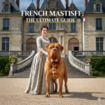 Giống chó Ngao Pháp Dogue de Bordeaux trưởng thành với ngoại hình to lớn, cơ bắp, đầu to đặc trưng