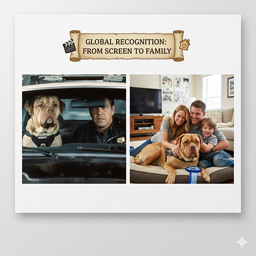 Chó Ngao Pháp Dogue de Bordeaux xuất hiện trên màn ảnh và trong gia đình hiện đại, biểu tượng của sự hồi sinh giống