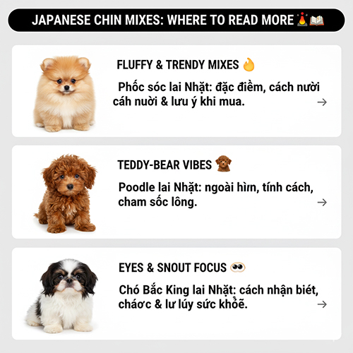 Chó Nhật lai Phốc sóc, Poodle và Bắc Kinh minh họa các hướng đọc bài chuyên sâu