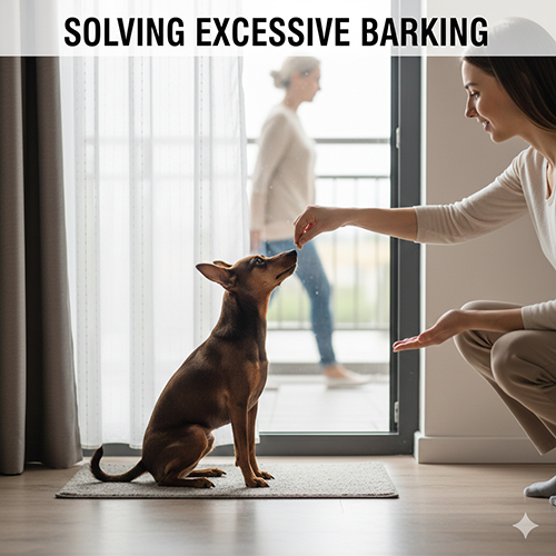 Huấn luyện chó Phốc hươu ngồi im và nhận thưởng để giảm sủa trong nhà