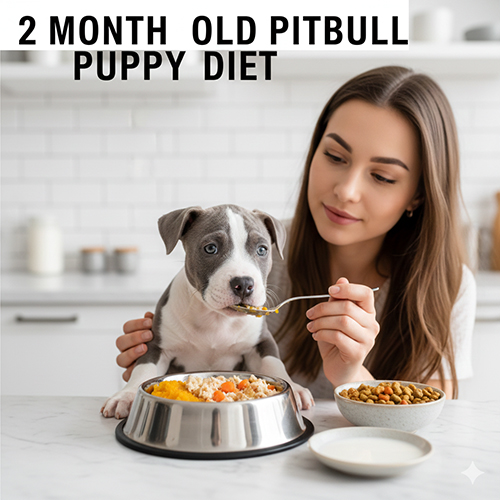 Chó Pitbull 2 tháng tuổi ăn gì và cách cho ăn đúng khi mới về nhà