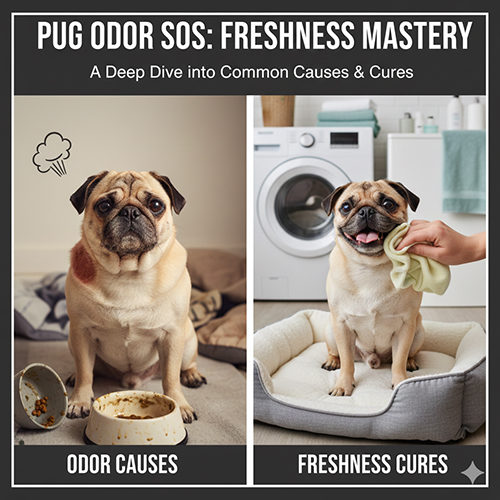 Chó Pug bị hôi và cách nuôi Pug không hôi trong môi trường gia đình