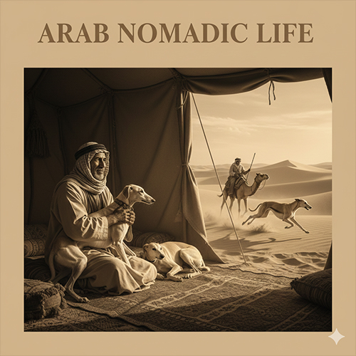 Chó Saluki trong đời sống du mục Ả Rập, gắn bó với thợ săn và sa mạc