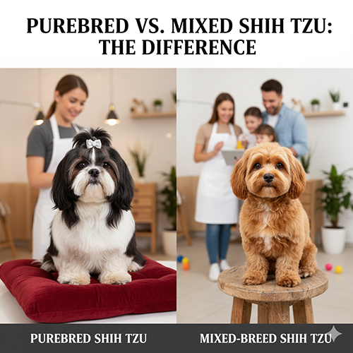 So sánh chó Shih Tzu thuần chủng và chó Shih Tzu lai với khác biệt về ngoại hình và phong thái