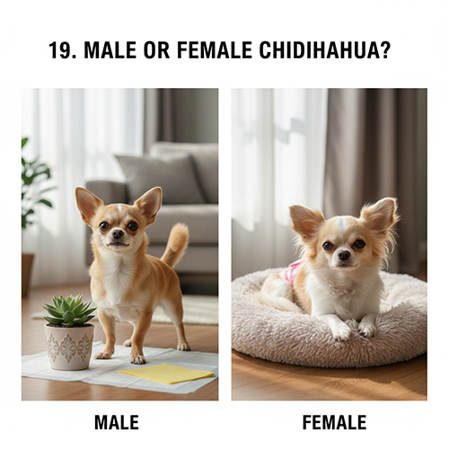 So sánh chó Chihuahua đực và cái khi chọn nuôi trong gia đình