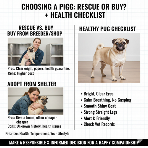 So sánh mua chó Pug con và nhận nuôi chó Pug mặt xệ từ cứu hộ
