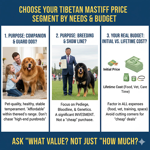 Chọn phân khúc giá chó Ngao Tây Tạng theo mục đích nuôi và ngân sách