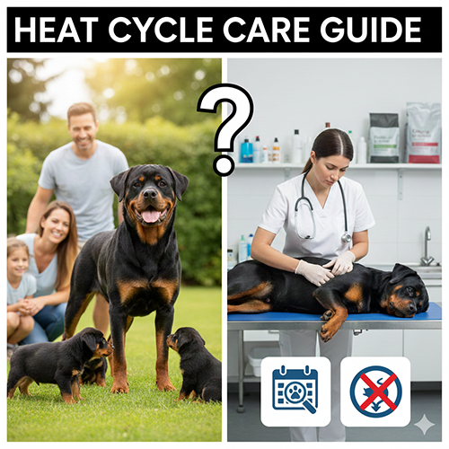 Chu kỳ động dục của chó Rottweiler cái và các giai đoạn cần theo dõi
