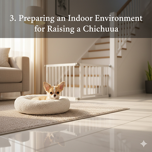 Chuẩn bị môi trường trong nhà an toàn để nuôi chó Chihuahua