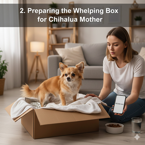 Chuẩn bị ổ đẻ và phòng sinh an toàn cho chó Chihuahua mẹ trước khi sinh