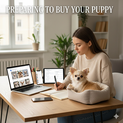 Chuẩn bị trước khi đi xem và mua chó Chihuahua con cho người mới