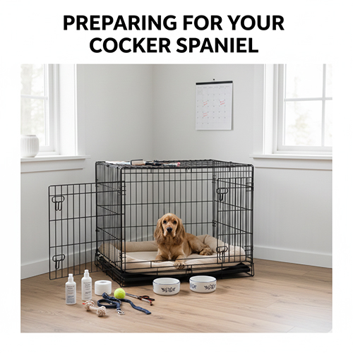 Chuẩn bị khu vực sống và đồ dùng cơ bản trước khi đón chó Cocker Spaniel về nhà