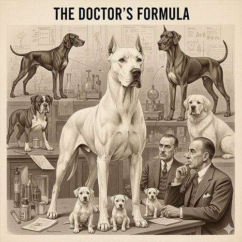 Minh họa quá trình lai tạo giống chó Dogo Argentino với nhiều giống nền khác nhau