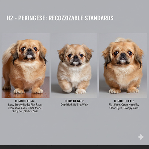 Đặc điểm chuẩn chó Bắc Kinh thuần chủng qua form dáng đầu mặt và dáng đi