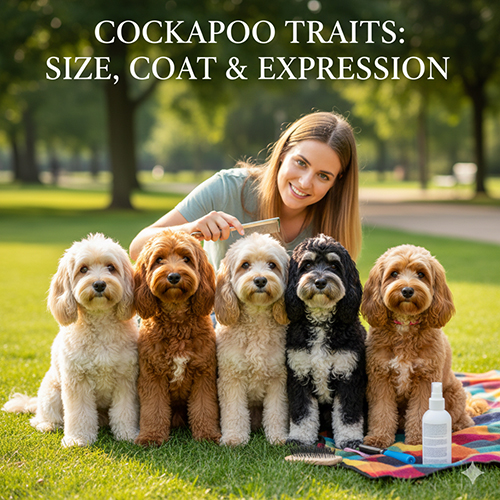 Đặc điểm ngoại hình chó Cocker lai Poodle Cockapoo với nhiều màu lông, dáng nhỏ gọn và biểu cảm đáng yêu