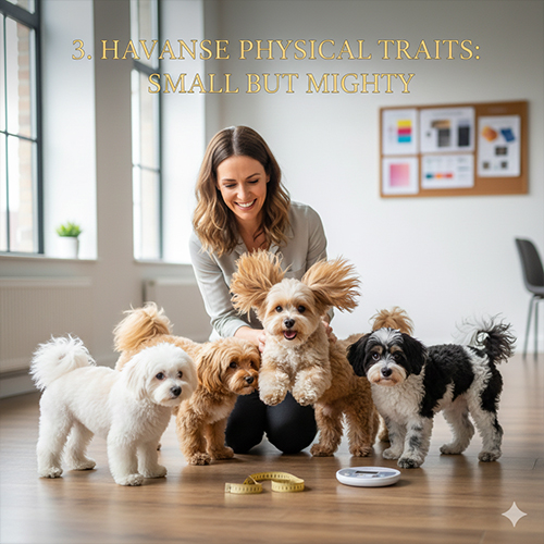 Chó Havanese nhỏ nhắn với bộ lông dài mềm, dáng đi linh hoạt và biểu cảm đáng yêu