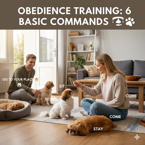 Dạy chó Bắc Kinh lai Nhật nghe lời với 6 lệnh cơ bản trong nhà