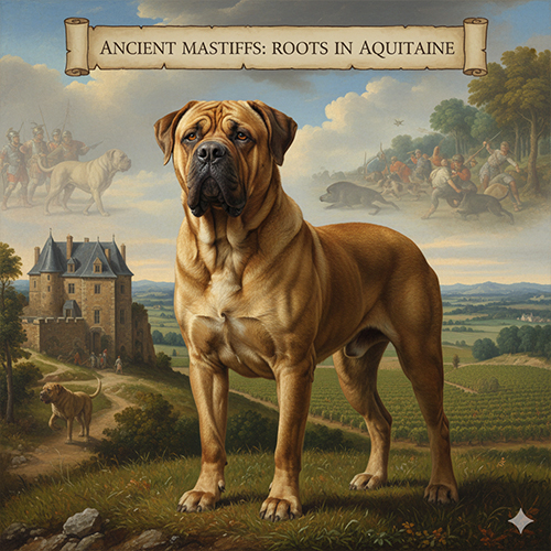 Chó mastiff cổ đại tại châu Âu, tổ tiên của chó Ngao Pháp Dogue de Bordeaux, gắn với vùng Aquitaine nước Pháp