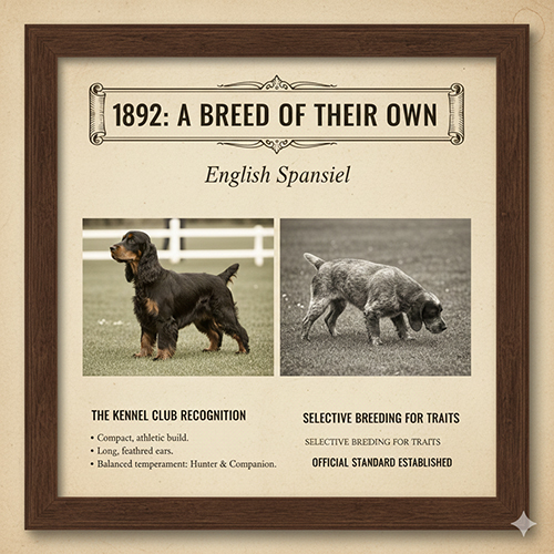 English Cocker Spaniel được Kennel Club Anh công nhận là giống riêng năm 1892