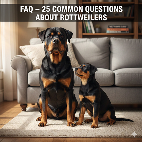 faq 25 câu hỏi thường gặp về chó rottweiler cho người mới nuôi