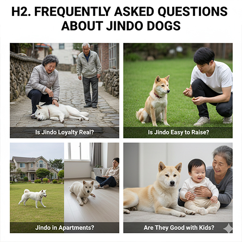 Tổng hợp các tình huống thường gặp khi nuôi chó Jindo Hàn Quốc như trung thành, nuôi căn hộ và trẻ em