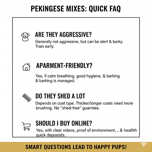 FAQ chó Bắc Kinh lai về tính cách nuôi căn hộ rụng lông và mua online