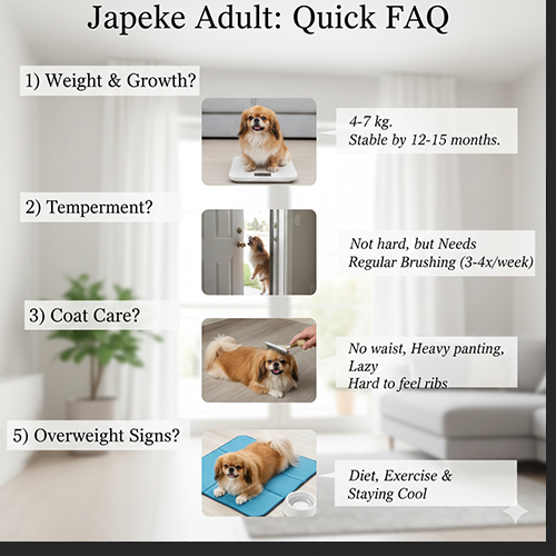 FAQ hỏi nhanh đáp gọn về chó Bắc Kinh lai Nhật khi trưởng thành