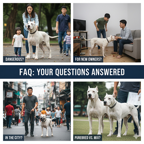 Tổng hợp các câu hỏi thường gặp về chó Dogo Argentino trong đời sống và nuôi dưỡng