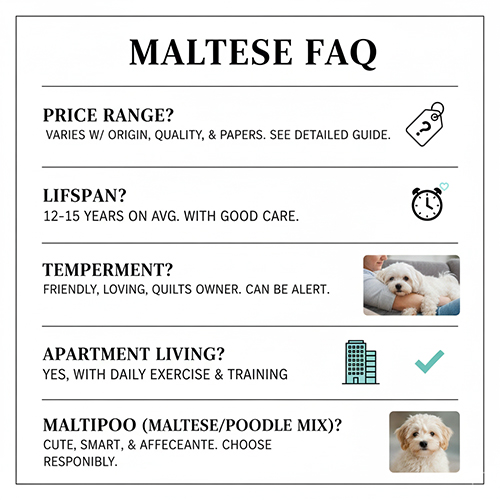 Bảng câu hỏi thường gặp về chó Maltese dành cho người mới nuôi
