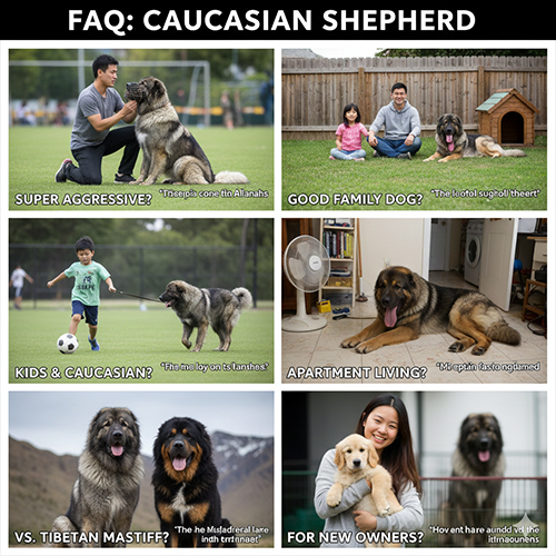FAQ các câu hỏi thường gặp về chó Ngao Nga Caucasian Shepherd
